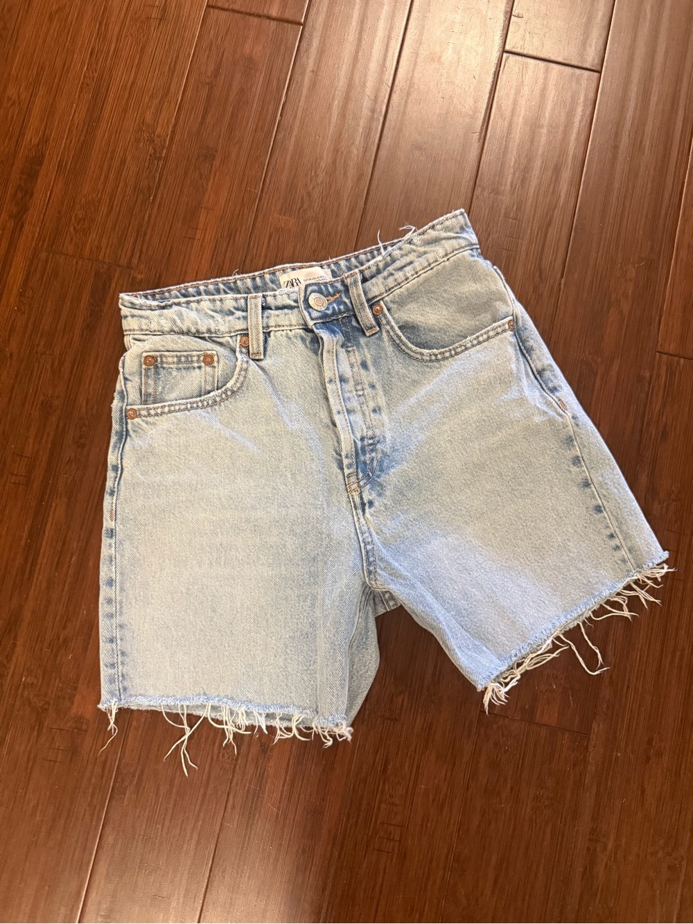Zara Light Blue Denim Jean Shorts